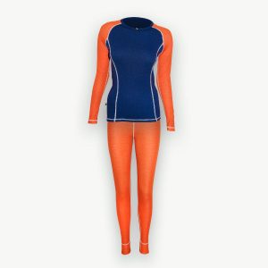 merino set termo damske oranzove shox